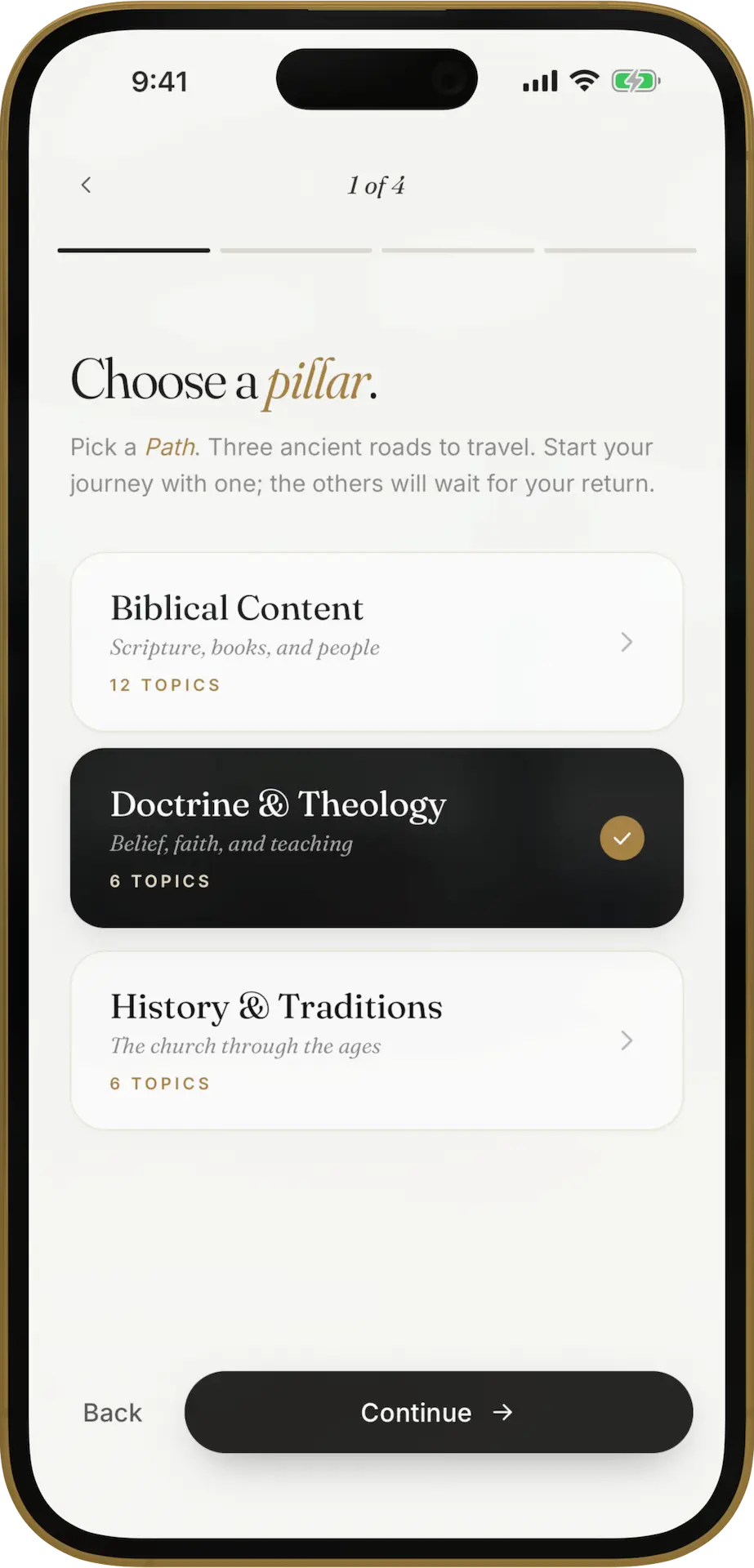 Choose a pillar