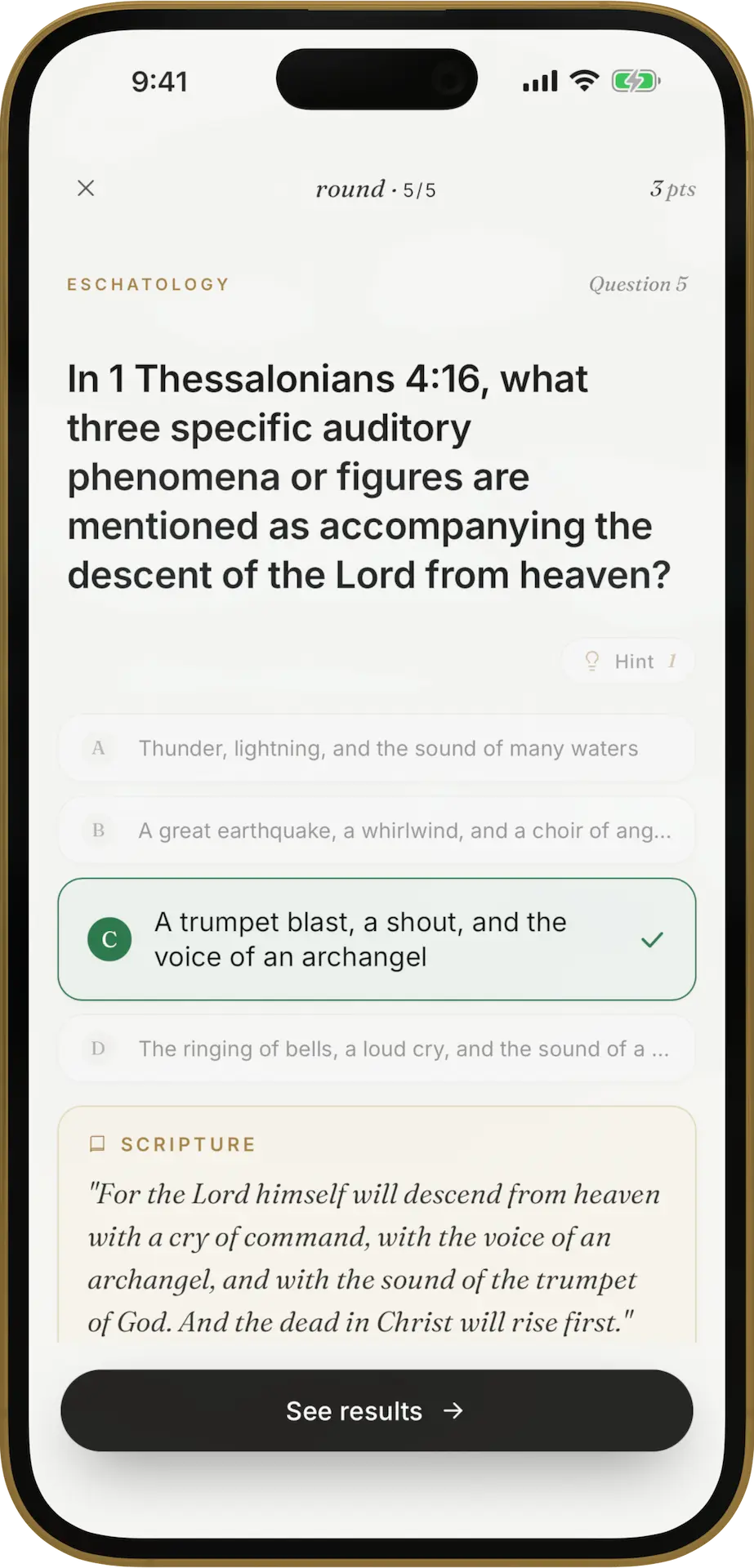 Tap your answer